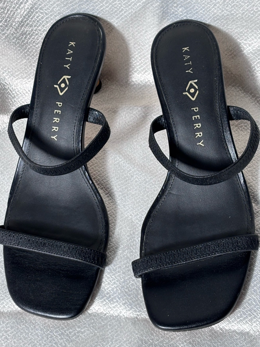 Katy Perry - Strappy Kitten Heel Sandals - Bamboo Heel - Size 8